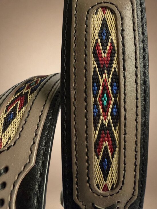 Vintage Western Leather Belt Womens M 34-36 Concho Southwest Black main image 10